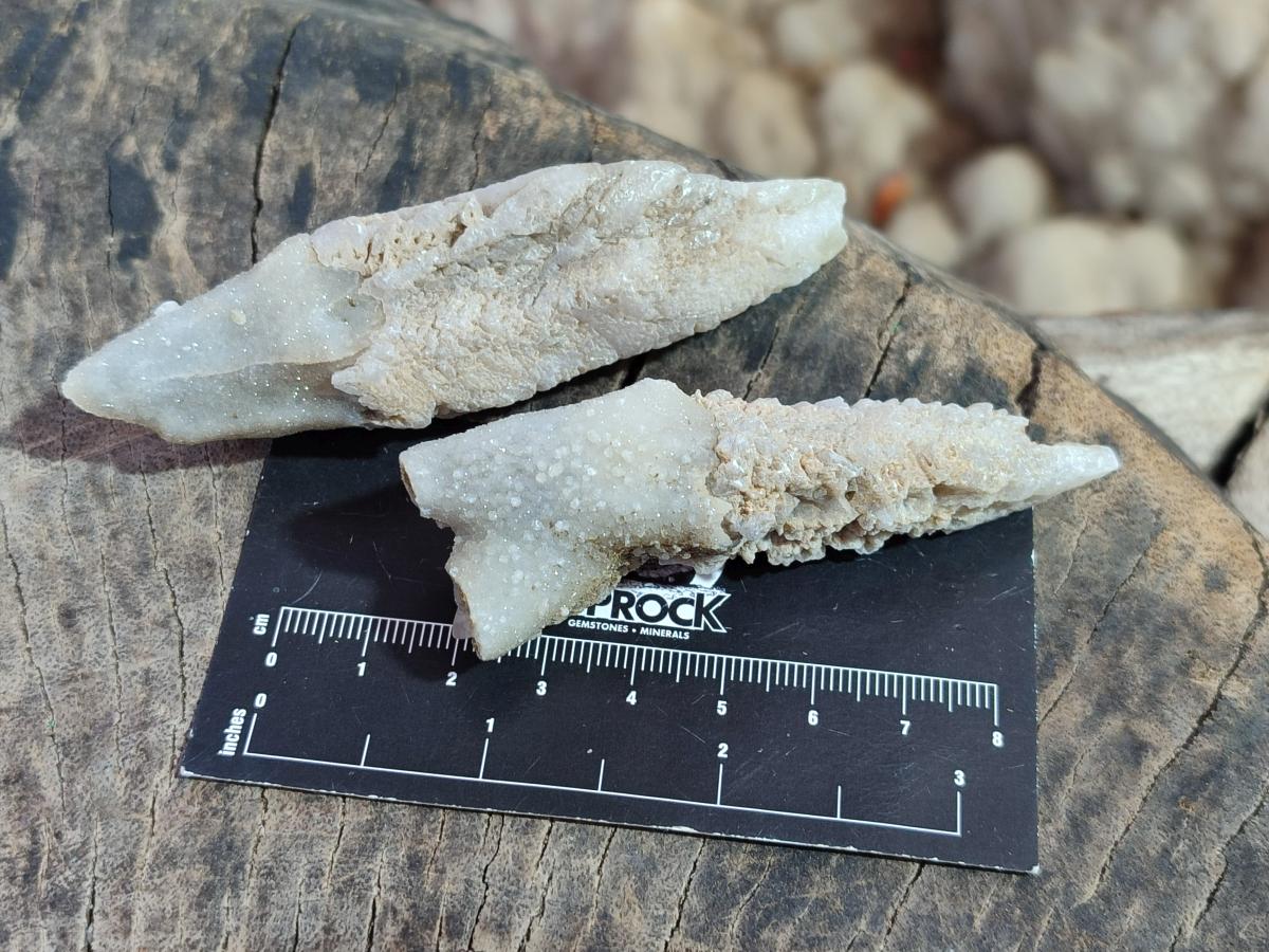 Natural Spearhead Calcite Crystal Specimens x 12 From Albert's Mountain, Lesotho
