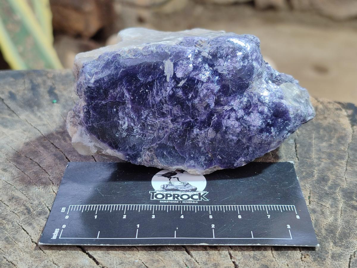 Polished One Side Lithium Silver Leaf Lepidolite Specimens x 6 From Zimbabwe
