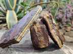 Natural Golden Tigers Eye Cobbed Specimens x 12 From Prieska, South Africa