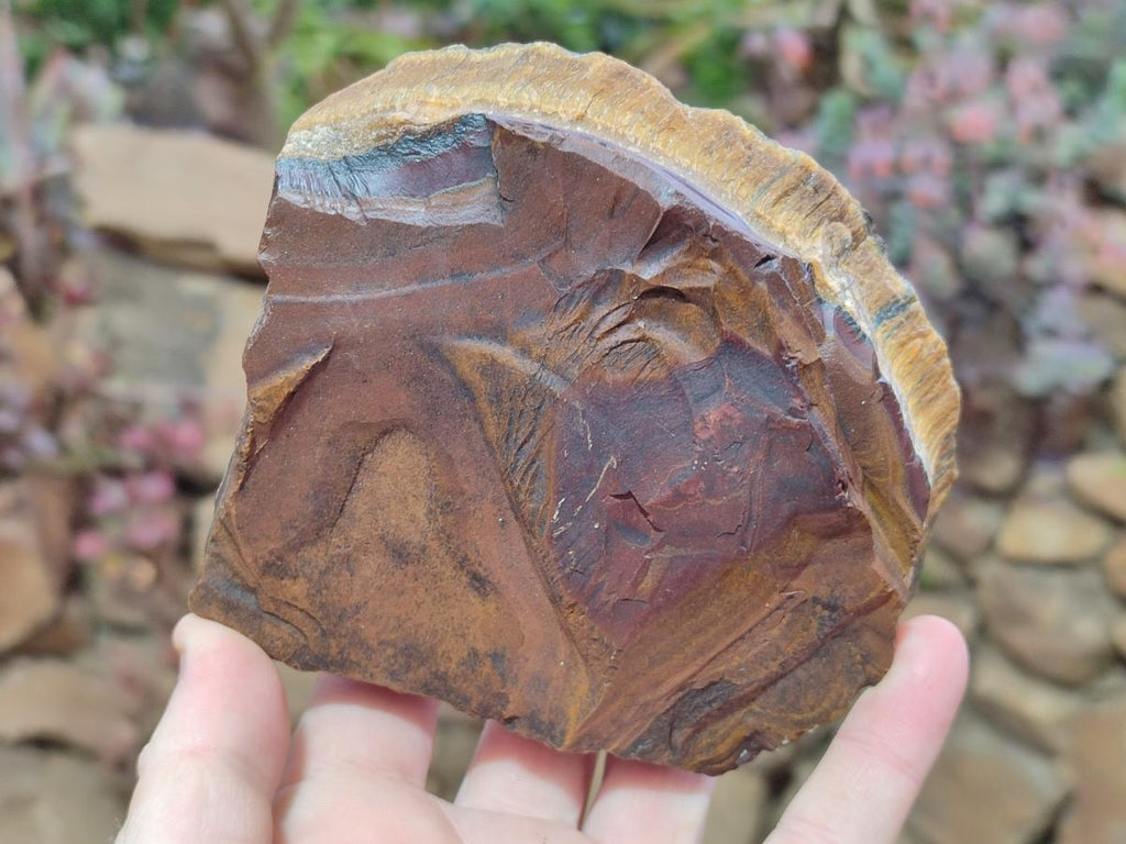 Natural Golden Tigers Eye Cobbed Specimens x 12 From Prieska, South Africa