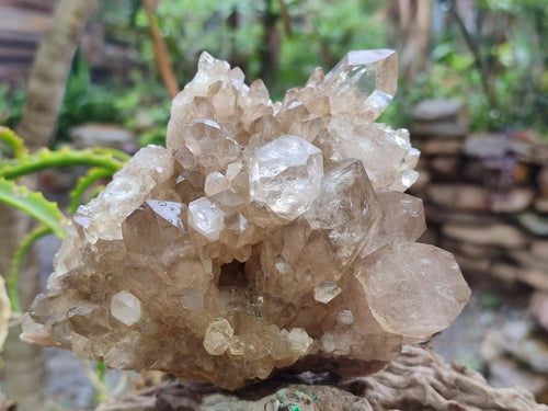 Natural Cascading Luena Citrine Quartz Clusters x 2 From Luena, Congo