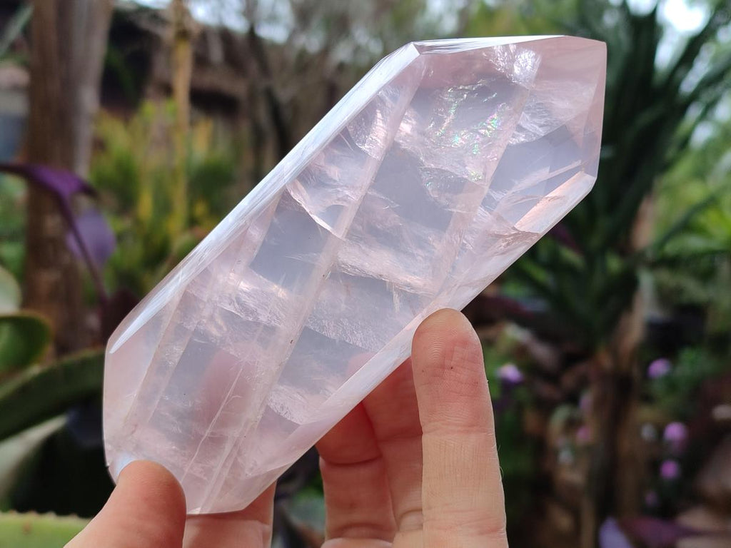 Polished Double Terminated Gemmy Rose Quartz Crystals x 4 From Madagascar - Toprock Gemstones and Minerals 