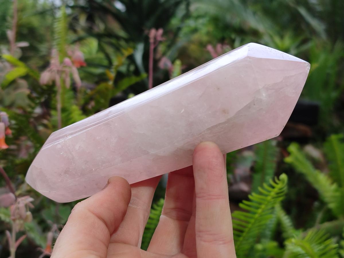 Polished Double Terminated Gemmy Rose Quartz Crystals x 4 From Madagascar - Toprock Gemstones and Minerals 
