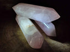 Polished Double Terminated Gemmy Rose Quartz Crystals x 4 From Madagascar - Toprock Gemstones and Minerals 