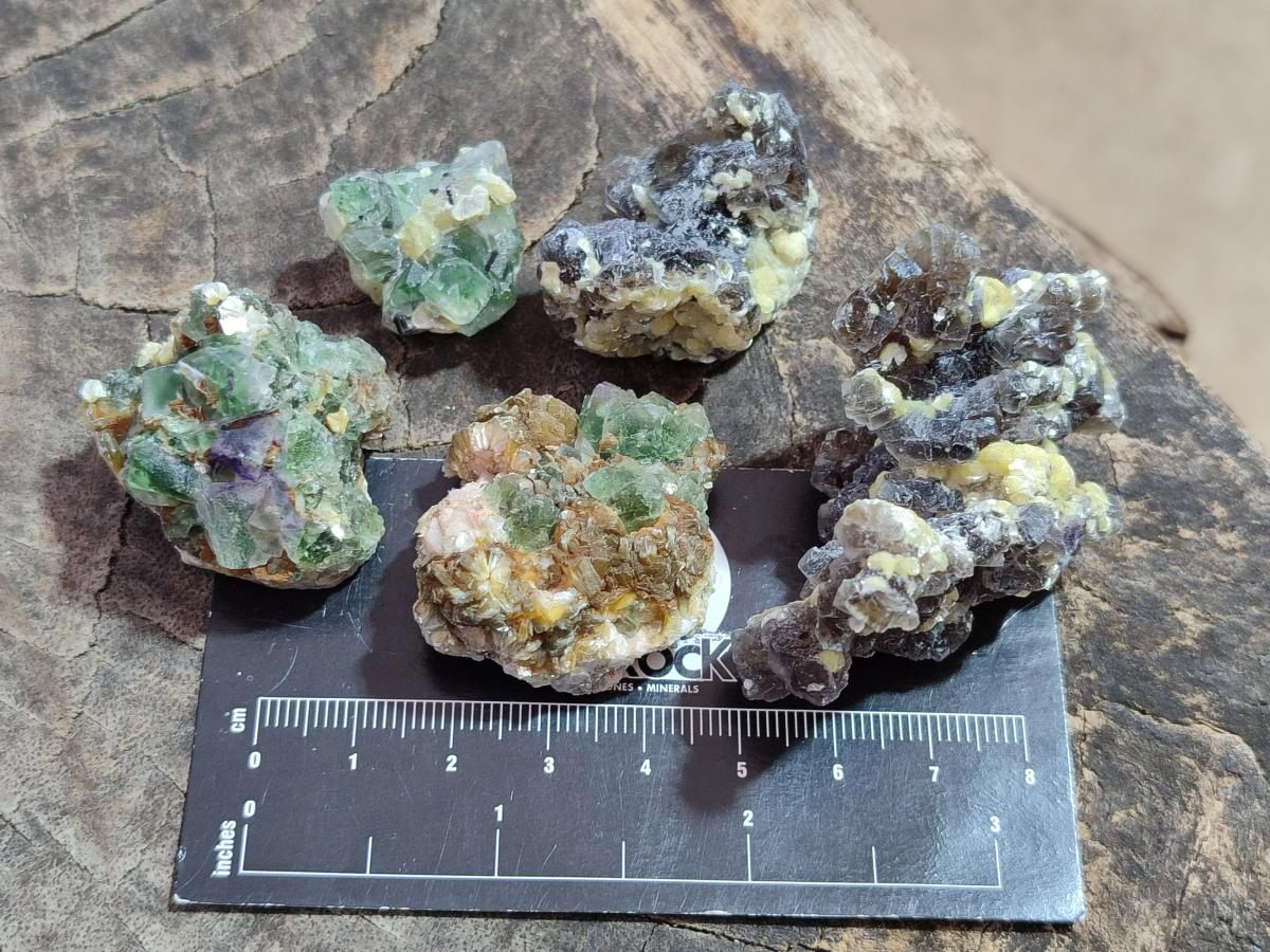 Natural Mix of Fluorite Specimens x 26 From Namibia - Toprock Gemstones and Minerals 