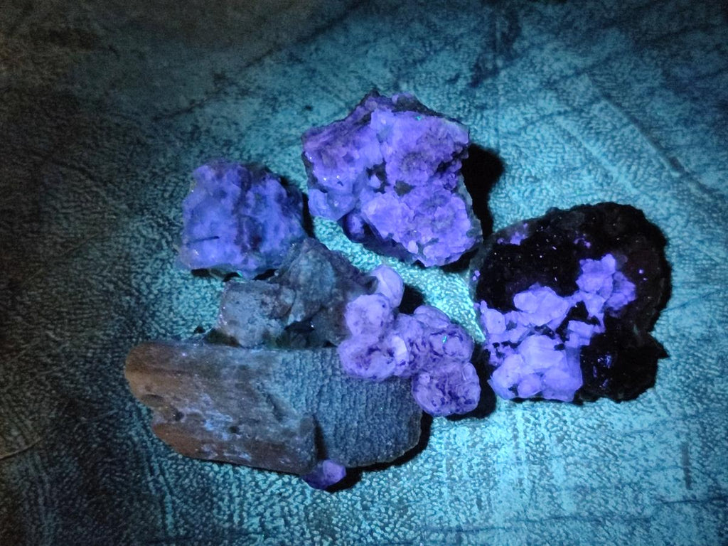Natural Mix of Fluorite Specimens x 26 From Namibia - Toprock Gemstones and Minerals 
