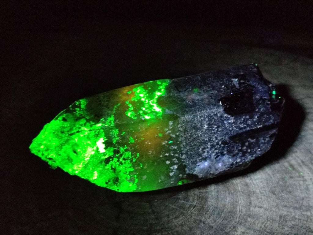 Natural Large Smokey Quartz Crystals with Black Tourmaline and Hyalite Opal x 3 From Erongo, Namibia - Toprock Gemstones and Minerals 