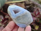 Polished and Natural Blue Lace Agate Standing Display Pieces x 12 From Nsanje, Malawi - Toprock Gemstones and Minerals 