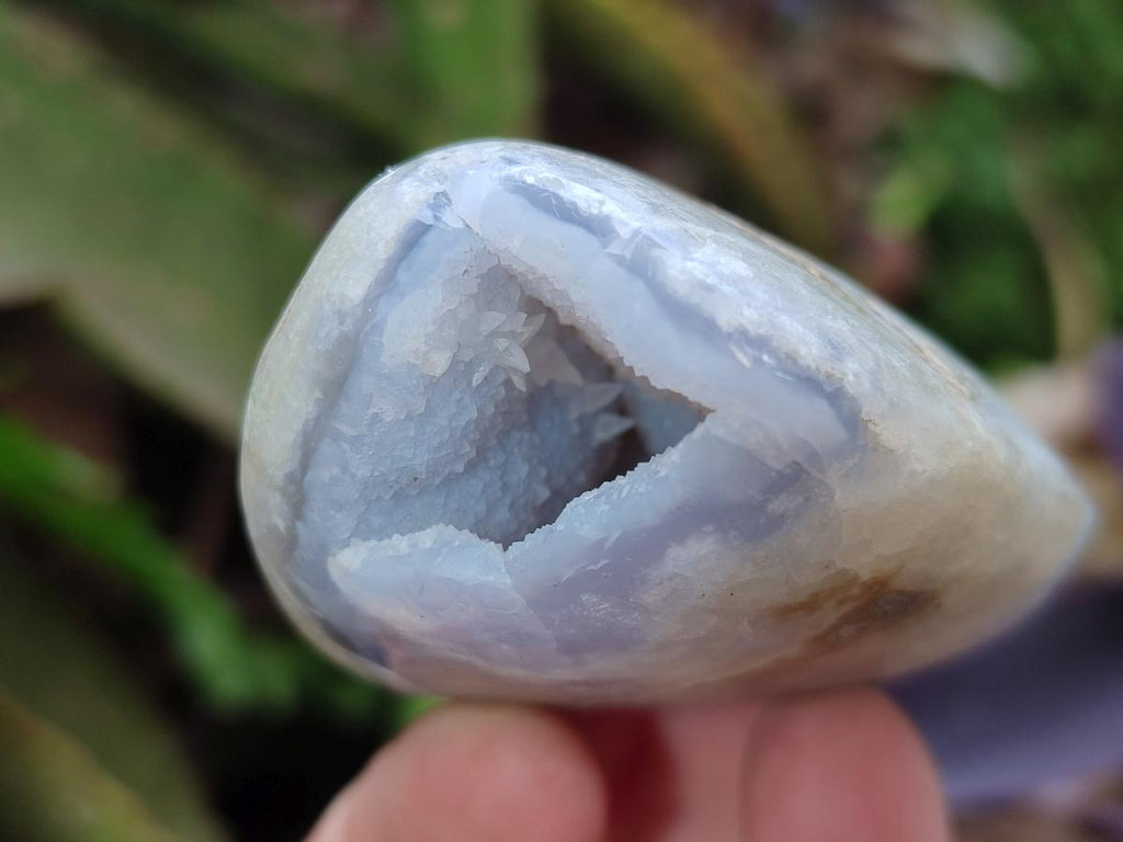 Polished and Natural Blue Lace Agate Standing Display Pieces x 12 From Nsanje, Malawi - Toprock Gemstones and Minerals 