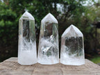 Polished Clear and Smokey Quartz Crystals x 6 From Madagascar - Toprock Gemstones and Minerals 