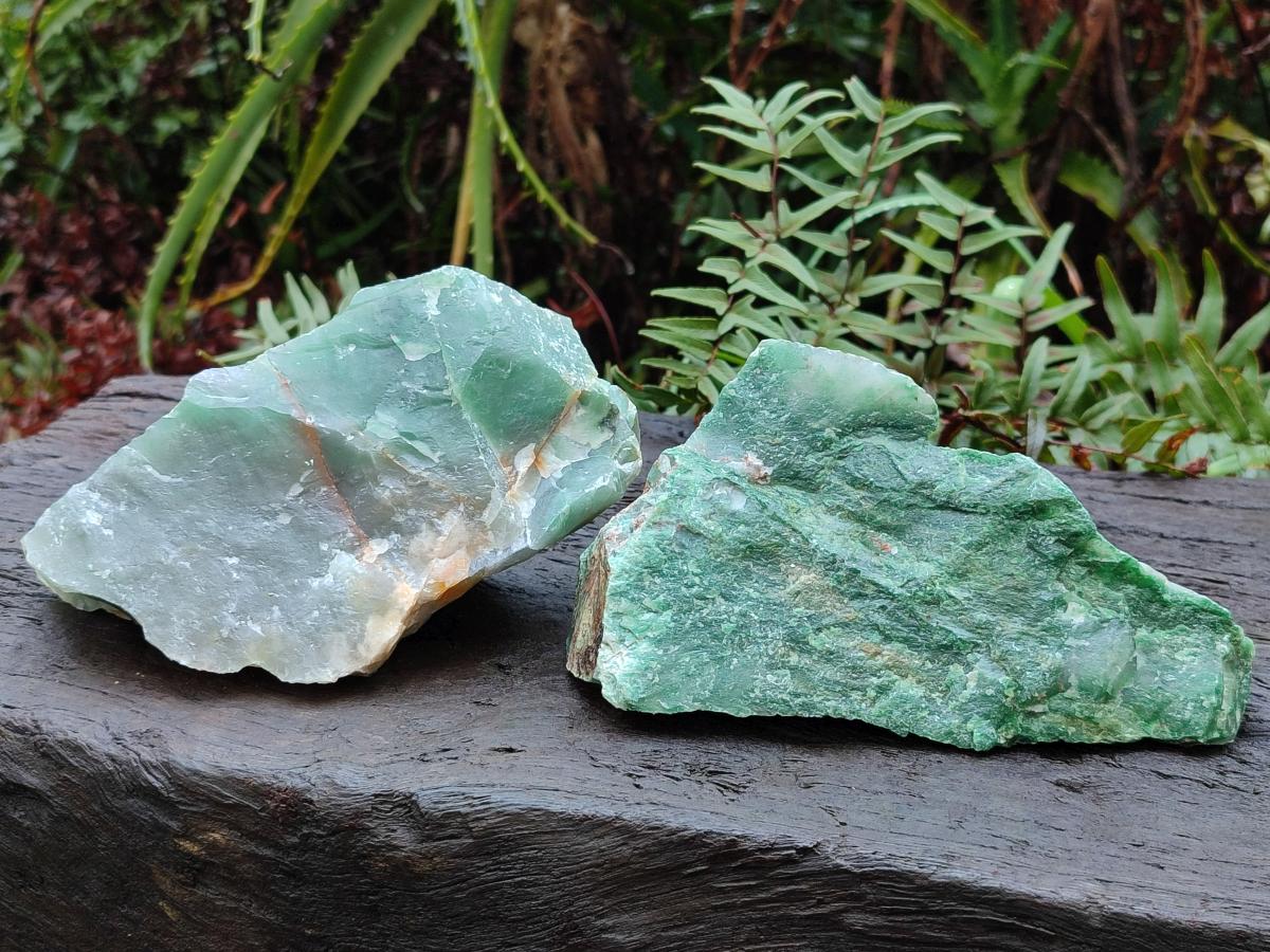 Natural Large Swazi Jade Cobbed Specimens x 6 From Swaziland - Toprock Gemstones and Minerals 
