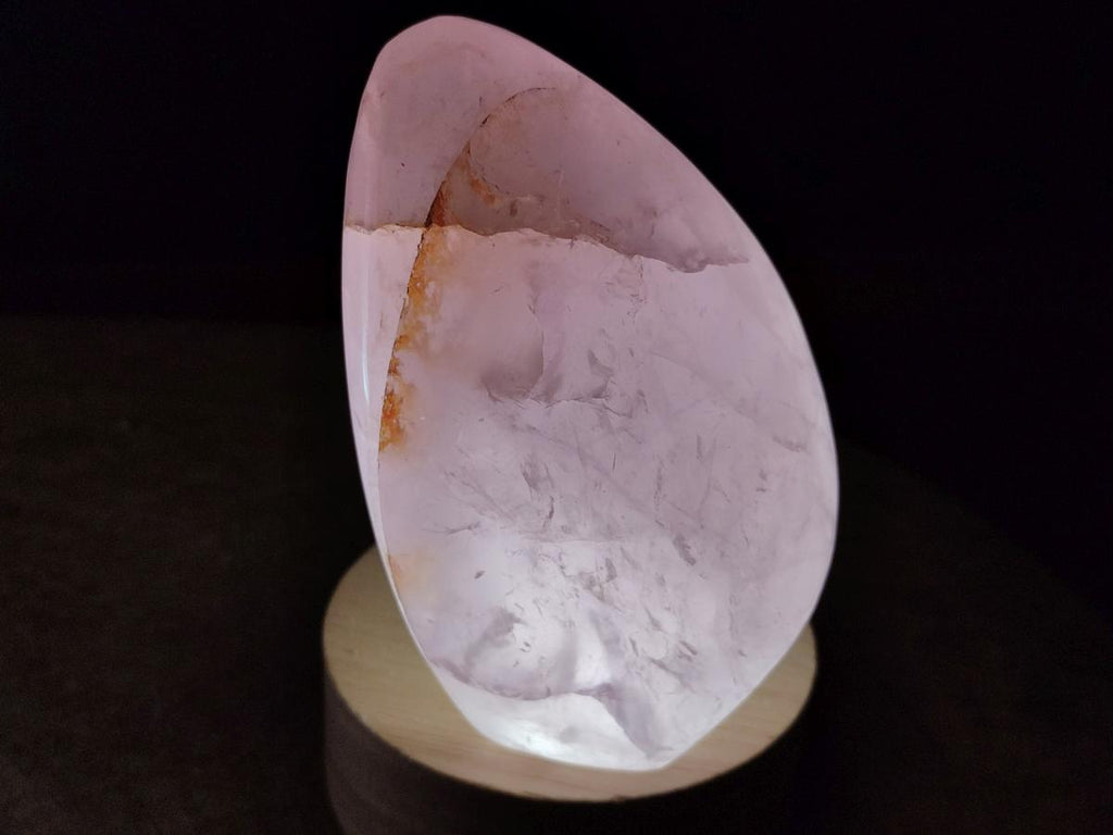 Polished Rose Quartz Standing Display Pieces x 6 From Zimbabwe - Toprock Gemstones and Minerals 