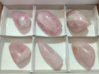 Polished Rose Quartz Standing Display Pieces x 6 From Zimbabwe - Toprock Gemstones and Minerals 