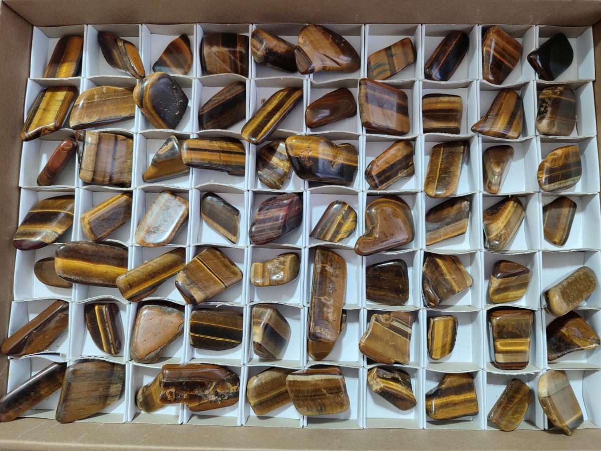 Polished Golden Tigers Eye Free Forms x 70 From Prieska, South Africa - Toprock Gemstones and Minerals 