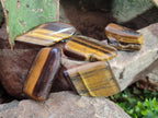 Polished Golden Tigers Eye Free Forms x 70 From Prieska, South Africa - Toprock Gemstones and Minerals 