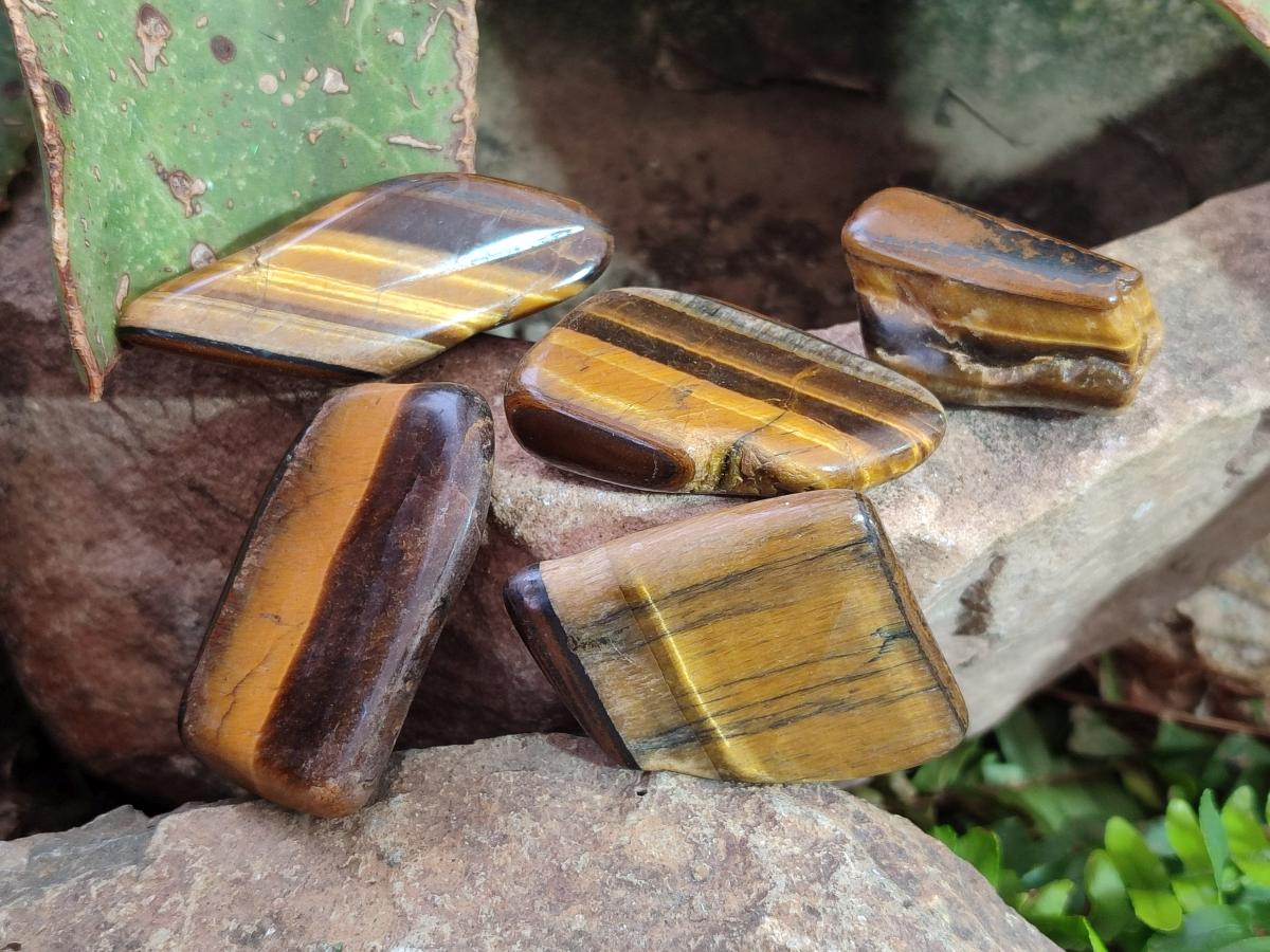 Polished Golden Tigers Eye Free Forms x 70 From Prieska, South Africa - Toprock Gemstones and Minerals 