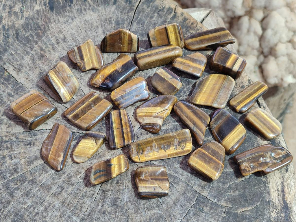 Polished Golden Tigers Eye Free Forms x 70 From Prieska, South Africa - Toprock Gemstones and Minerals 
