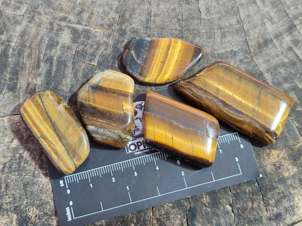 Polished Golden Tigers Eye Free Forms x 70 From Prieska, South Africa - Toprock Gemstones and Minerals 