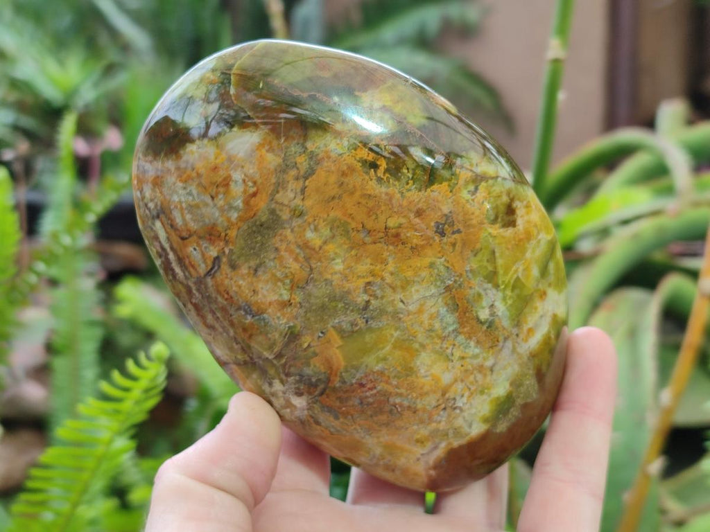 Polished Green Opal Standing Display Pieces x 3 From Betroka, Madagascar - Toprock Gemstones and Minerals 