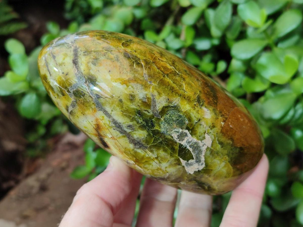 Polished Green Opal Standing Display Pieces x 3 From Betroka, Madagascar - Toprock Gemstones and Minerals 
