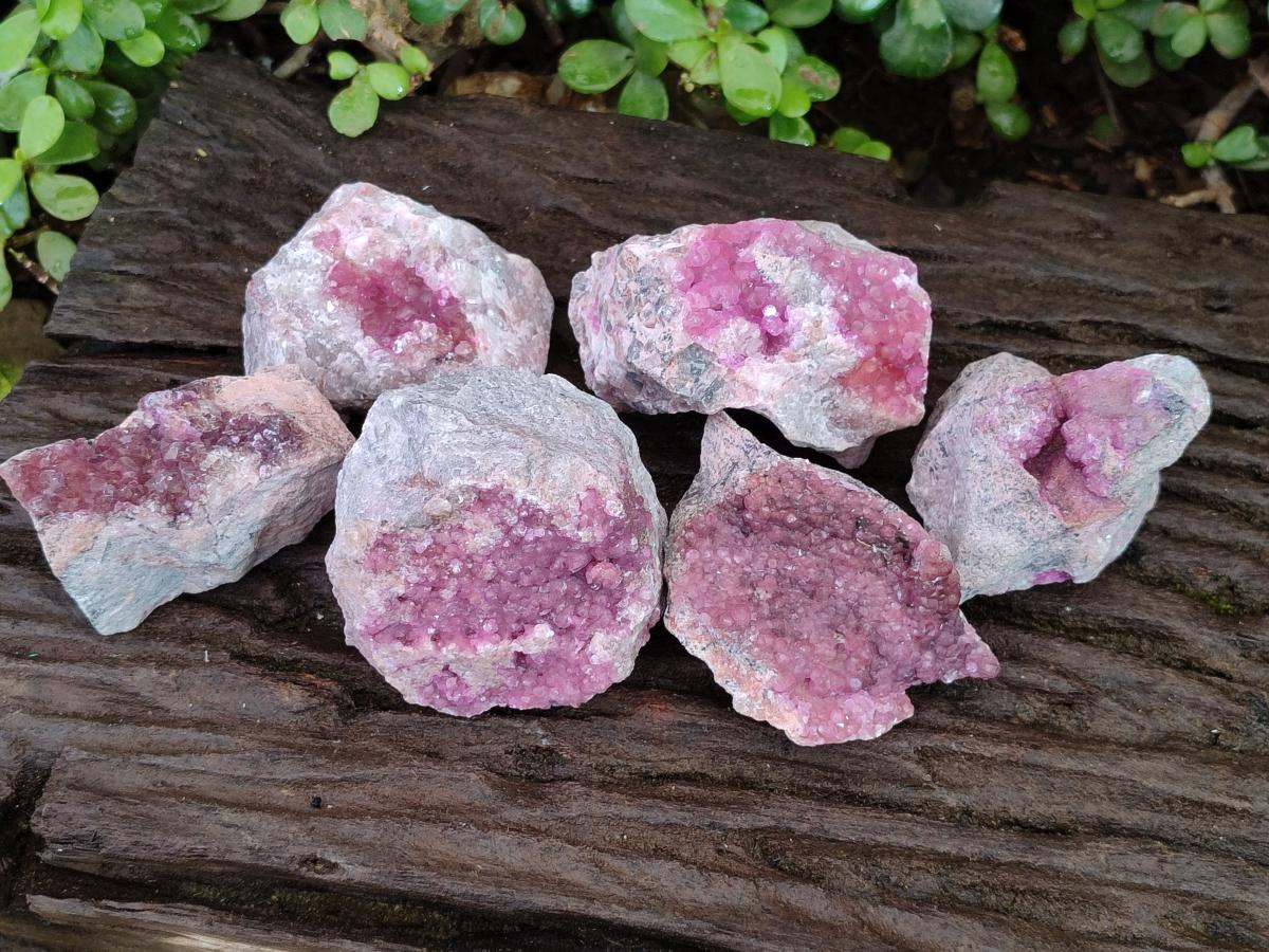 Natural Spherocobaltite Specimens x 6 From Mashamba West Mine, Congo - Toprock Gemstones and Minerals 