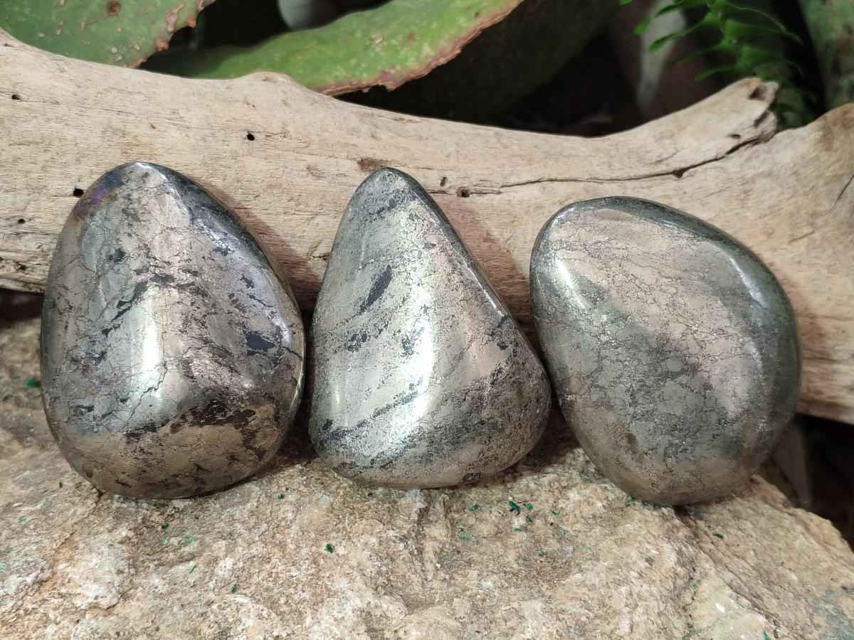 Polished Basalt Pharaoh Stone Free Forms x 6 From Iron Duke Mine, Zimbabwe - Toprock Gemstones and Minerals 