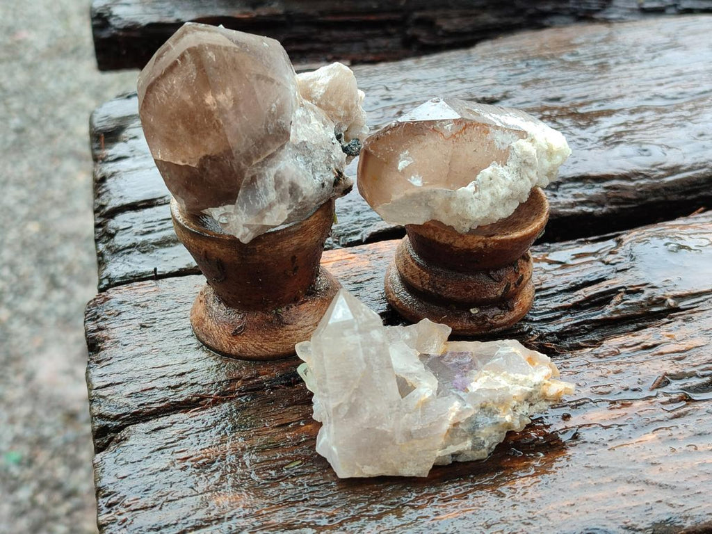 Natural Smokey Quartz Crystals and Clusters with Associated Minerals x 18 From Erongo, Namibia - Toprock Gemstones and Minerals 