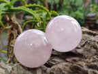 Polished Gemmy Rose Quartz Spheres x 6 From Madagascar - Toprock Gemstones and Minerals 