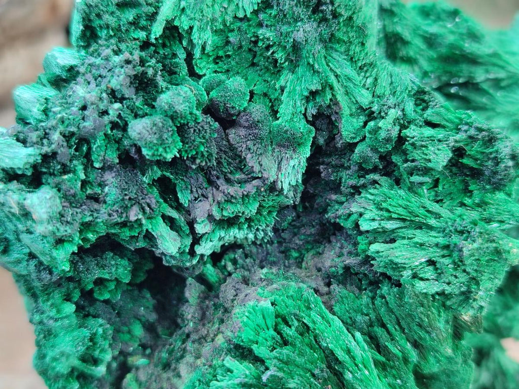 Natural Silky Malachite Specimens x 2 From Kasompe, Congo - Toprock Gemstones and Minerals 