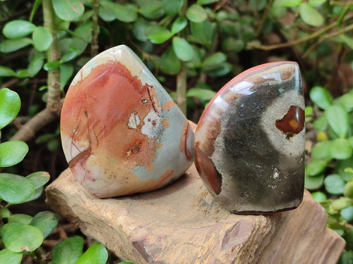 Polished Polychrome Jasper Standing Display Pieces x 6 From Androka, Madagascar - Toprock Gemstones and Minerals 