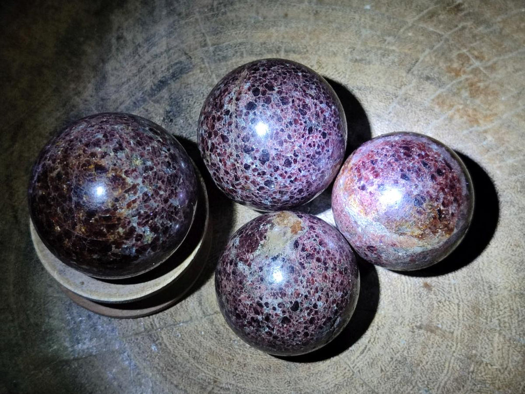 Polished Pyrope Garnet Spheres x 6 From Mahajanga, Madagascar - Toprock Gemstones and Minerals 