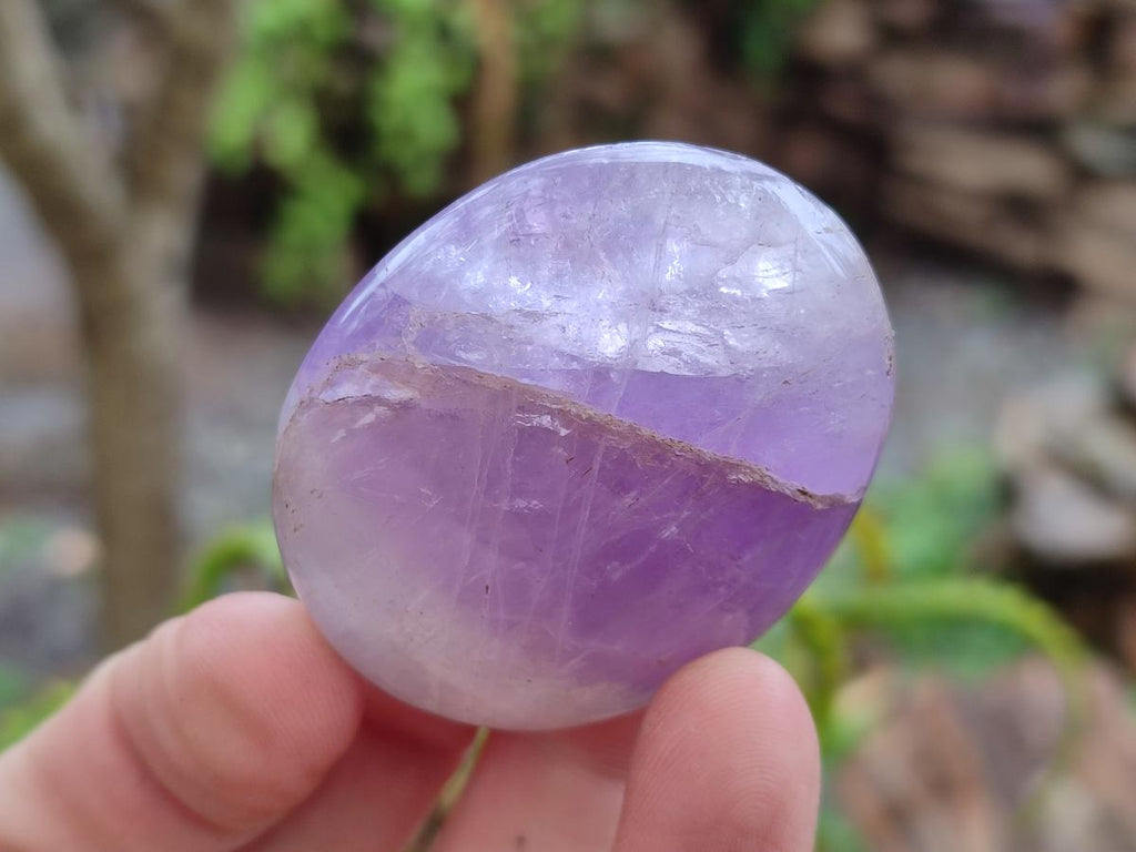 Polished Chevron Amethyst Galets x 20 From Madagascar - Toprock Gemstones and Minerals 