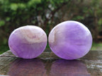 Polished Chevron Amethyst Galets x 20 From Madagascar - Toprock Gemstones and Minerals 