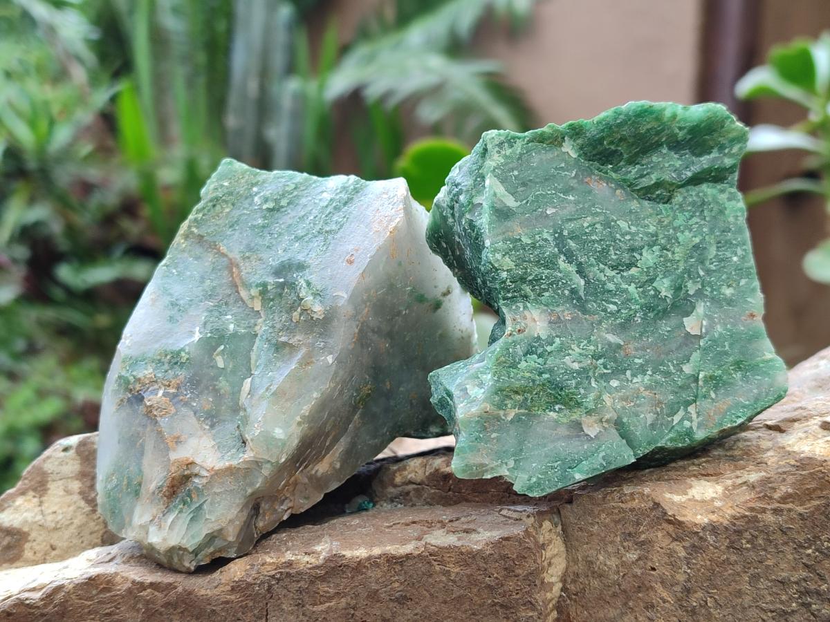 Natural Swazi Jade Cobbed Specimens x 12 From Swaziland - Toprock Gemstones and Minerals 