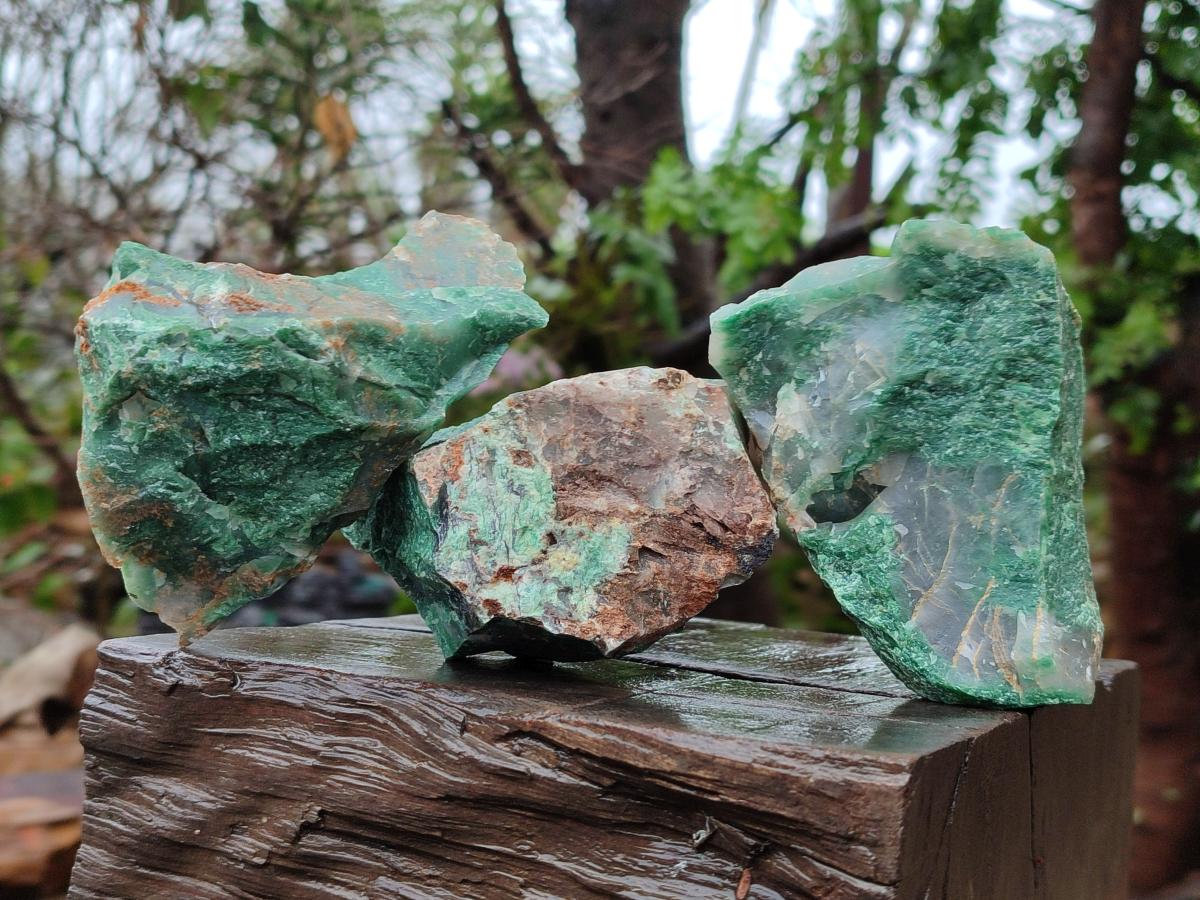Natural Swazi Jade Cobbed Specimens x 12 From Swaziland - Toprock Gemstones and Minerals 