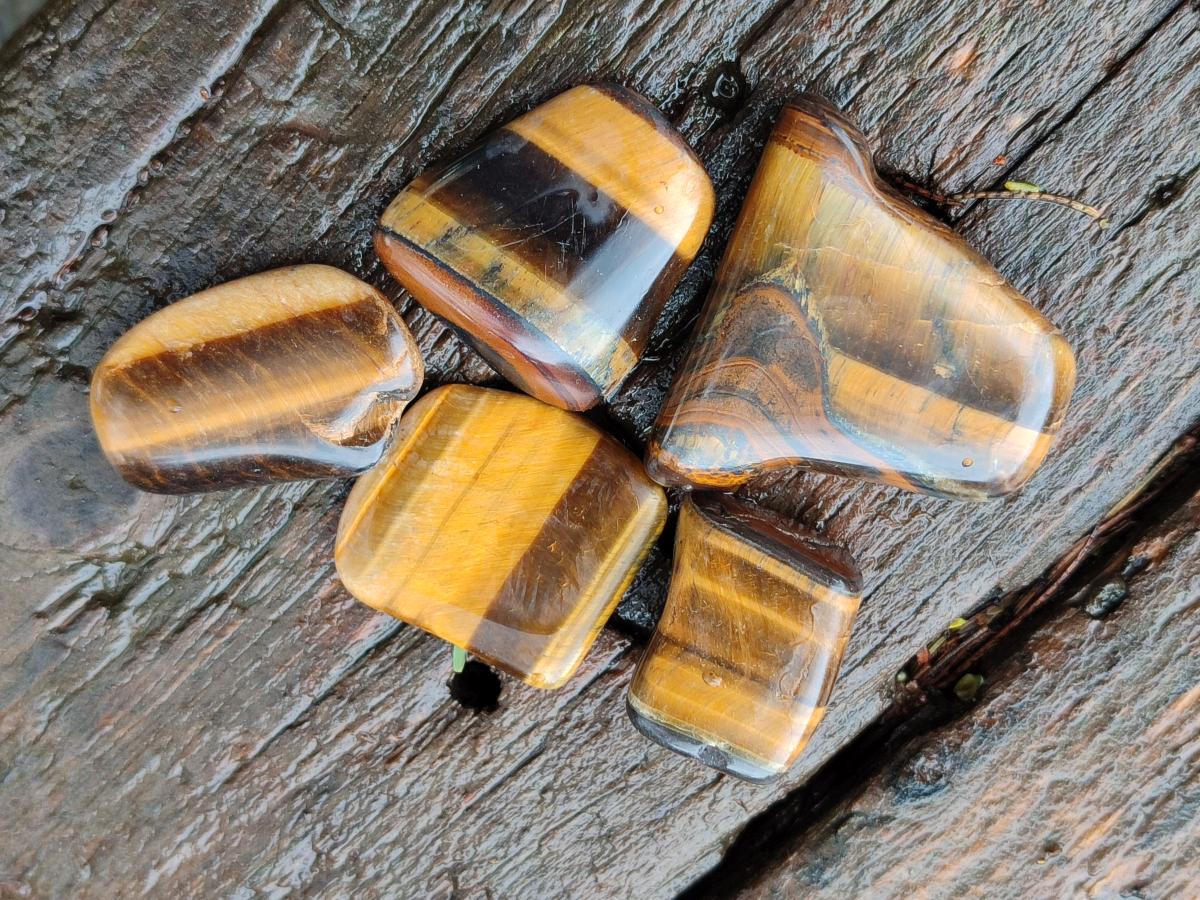 Polished Golden Tigers Eye Tumbled Free Forms x 70 From Prieska, South Africa - Toprock Gemstones and Minerals 