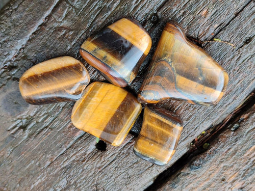Polished Golden Tigers Eye Tumbled Free Forms x 70 From Prieska, South Africa - Toprock Gemstones and Minerals 