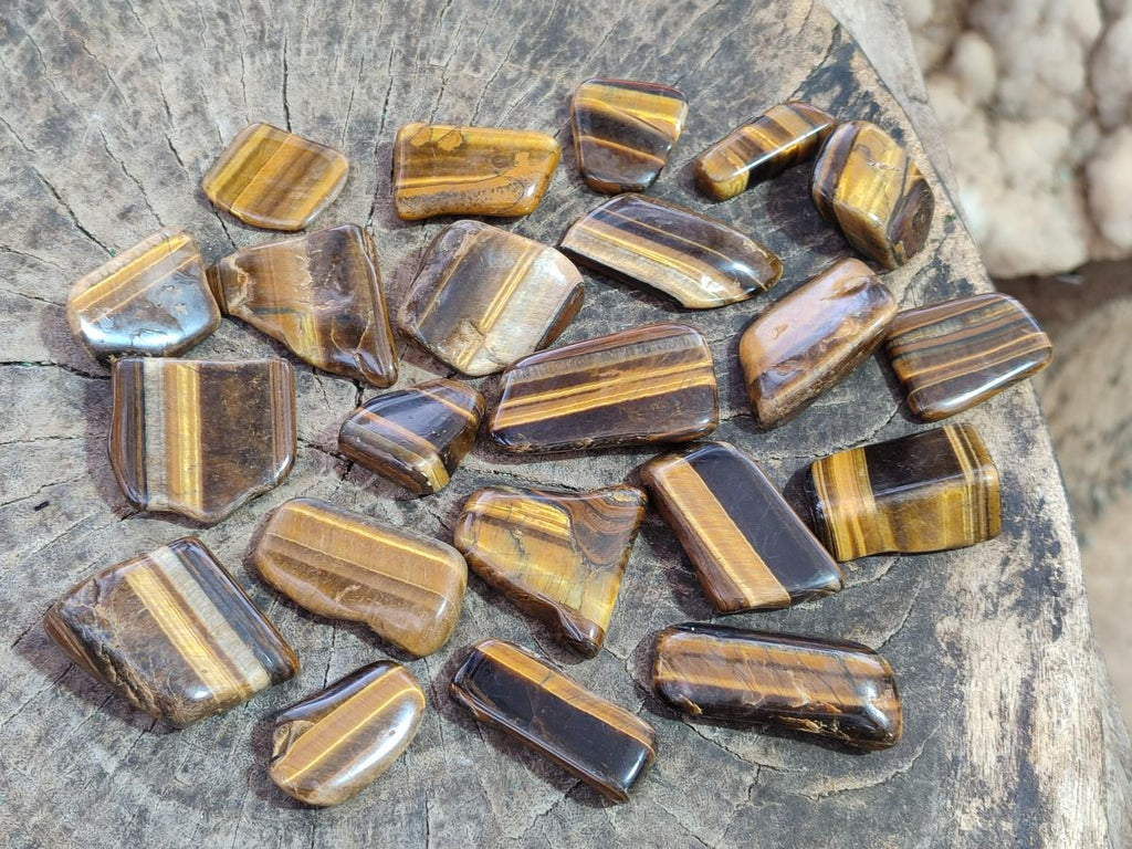 Polished Golden Tigers Eye Tumbled Free Forms x 70 From Prieska, South Africa - Toprock Gemstones and Minerals 