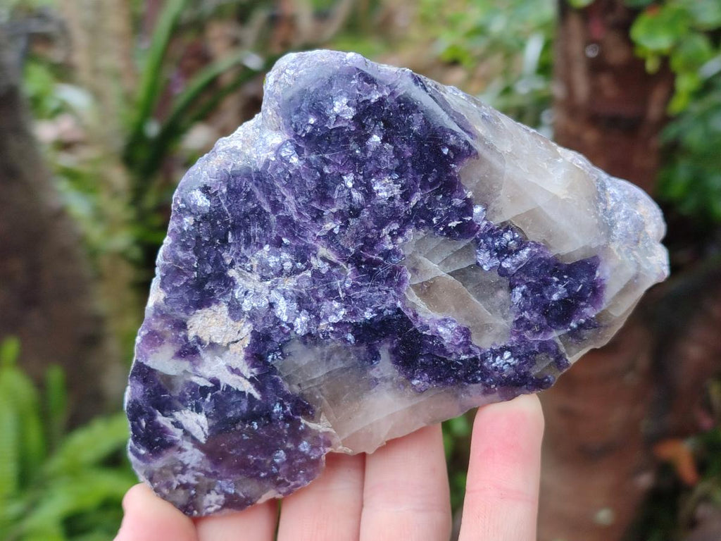 Polished One Side Lithium Silver Leaf Lepidolite Specimens x 6 From Zimbabwe - Toprock Gemstones and Minerals 
