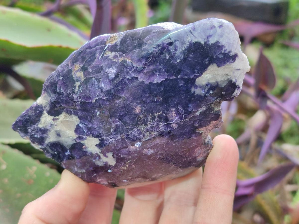 Polished One Side Lithium Silver Leaf Lepidolite Specimens x 6 From Zimbabwe - Toprock Gemstones and Minerals 