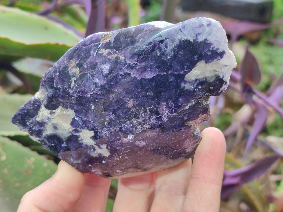 Polished One Side Lithium Silver Leaf Lepidolite Specimens x 6 From Zimbabwe - Toprock Gemstones and Minerals 
