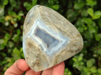 Polished and Natural Blue Lace Agate Standing Display Pieces x 5 From Nsanje, Malawi - Toprock Gemstones and Minerals 