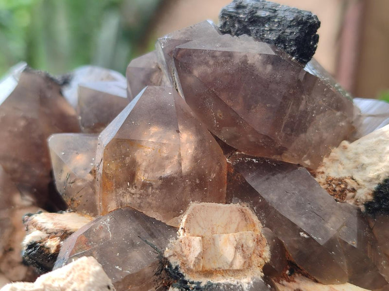 Natural Large Smokey Quartz Cluster with Associated Minerals x 1 From Erongo, Namibia - Toprock Gemstones and Minerals 