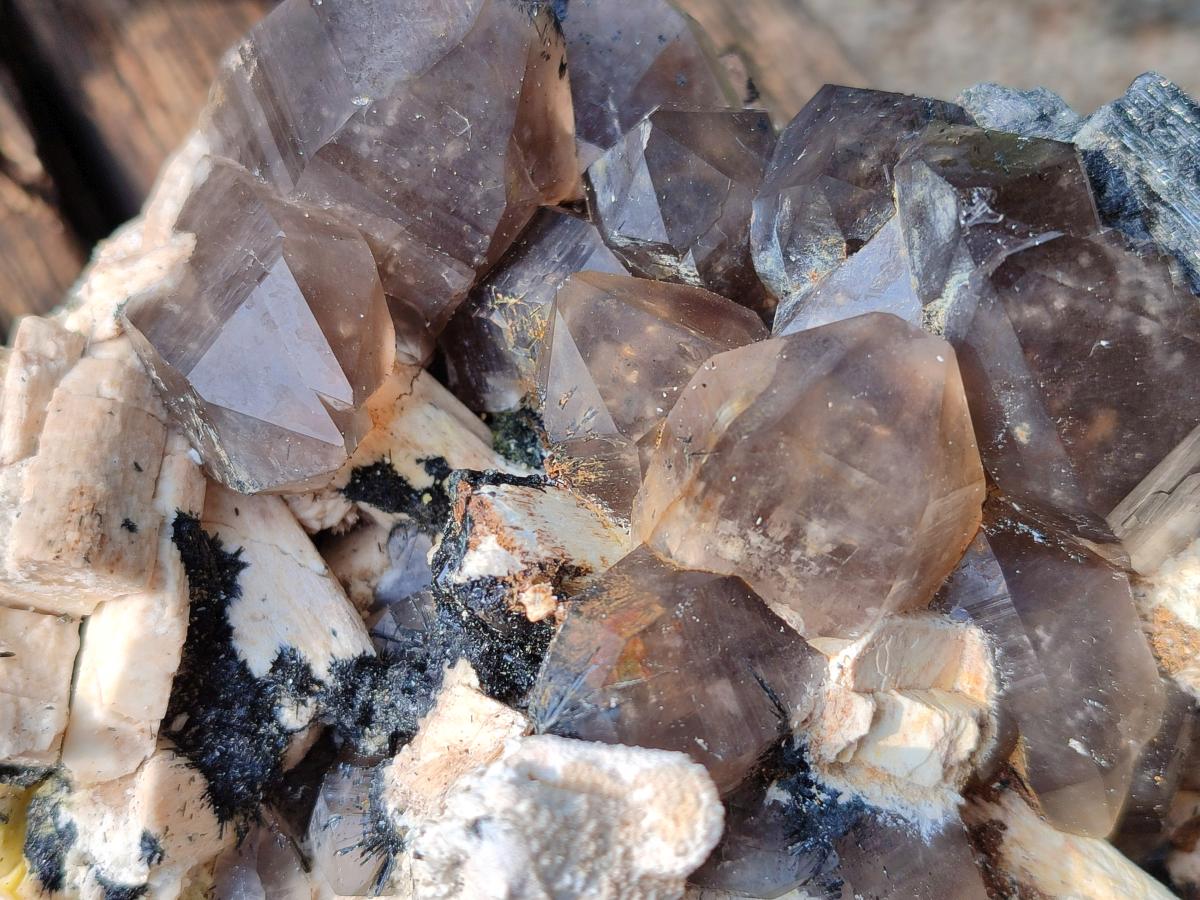 Natural Large Smokey Quartz Cluster with Associated Minerals x 1 From Erongo, Namibia - Toprock Gemstones and Minerals 