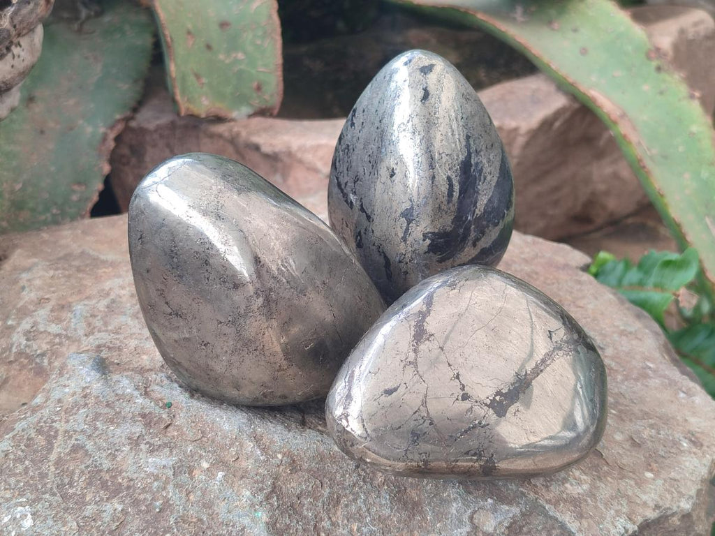 Polished Basalt Pharaoh Stone Free Forms x 4 From Iron Duke Mine, Zimbabwe - Toprock Gemstones and Minerals 