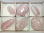 Polished Rose Quartz Standing Display Pieces x 6 From Zimbabwe - Toprock Gemstones and Minerals 
