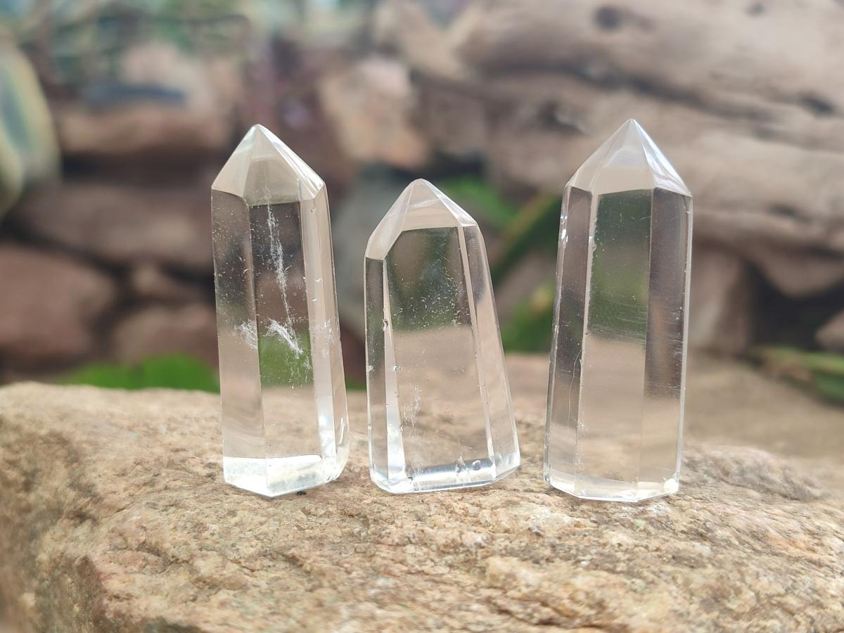 Polished Clear Quartz Jewellery Crystals x 35 From Madagascar - Toprock Gemstones and Minerals 
