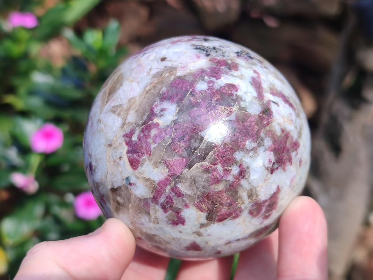 Polished Rubellite Pink Tourmaline Spheres x 6 From Ambatondrazaka, Madagascar - Toprock Gemstones and Minerals 
