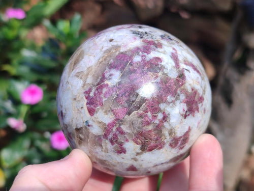 Polished Rubellite Pink Tourmaline Spheres x 6 From Ambatondrazaka, Madagascar - Toprock Gemstones and Minerals 