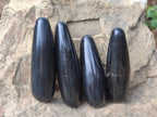 Polished Black Basalt Massage Wands x 12 From Madagascar - Toprock Gemstones and Minerals 